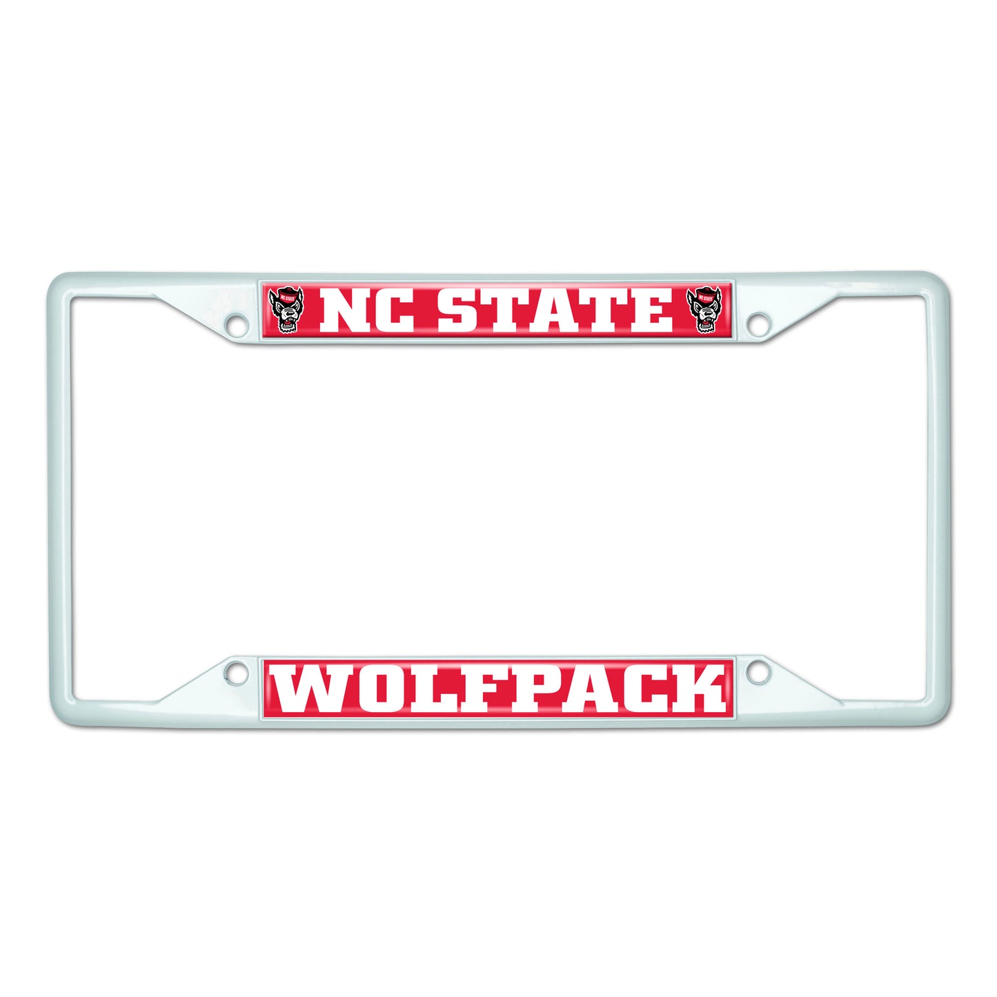 NC State University-White License Plate