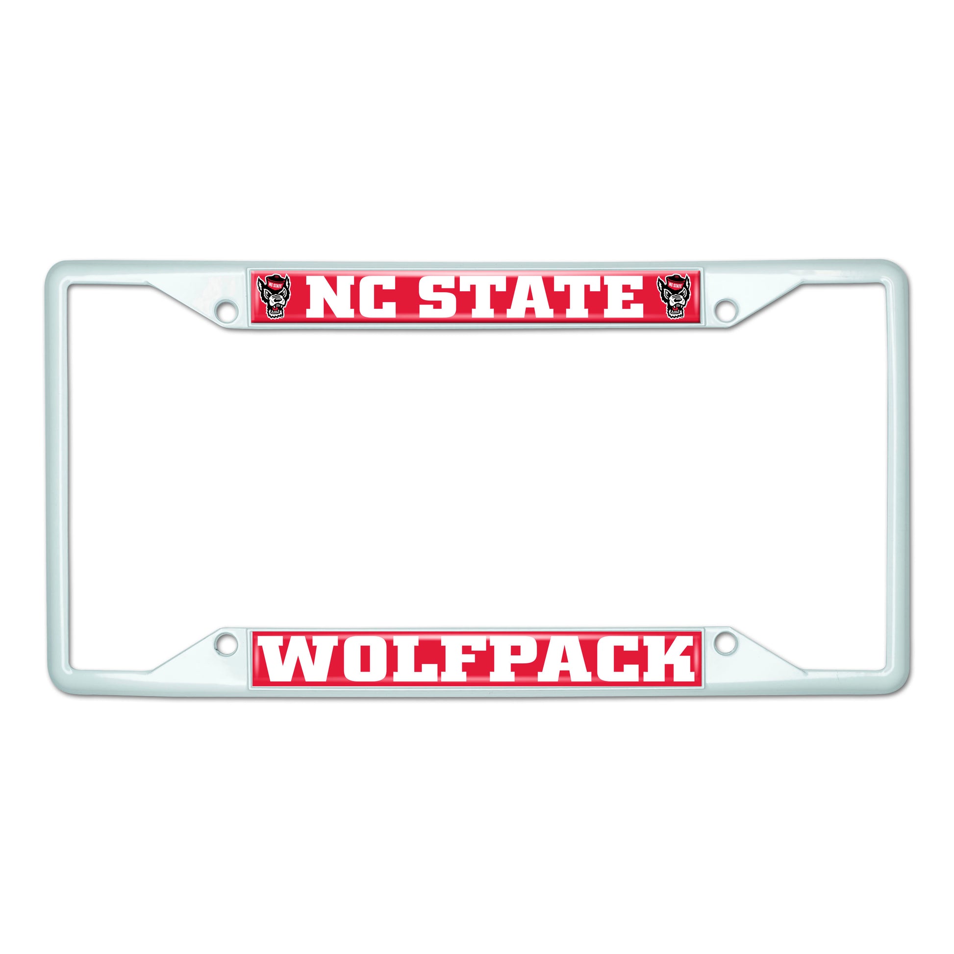 NC State University-White License Plate