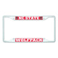 NC State University-White License Plate