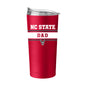 NC State Dad Red 20oz Powder Coat Tumbler