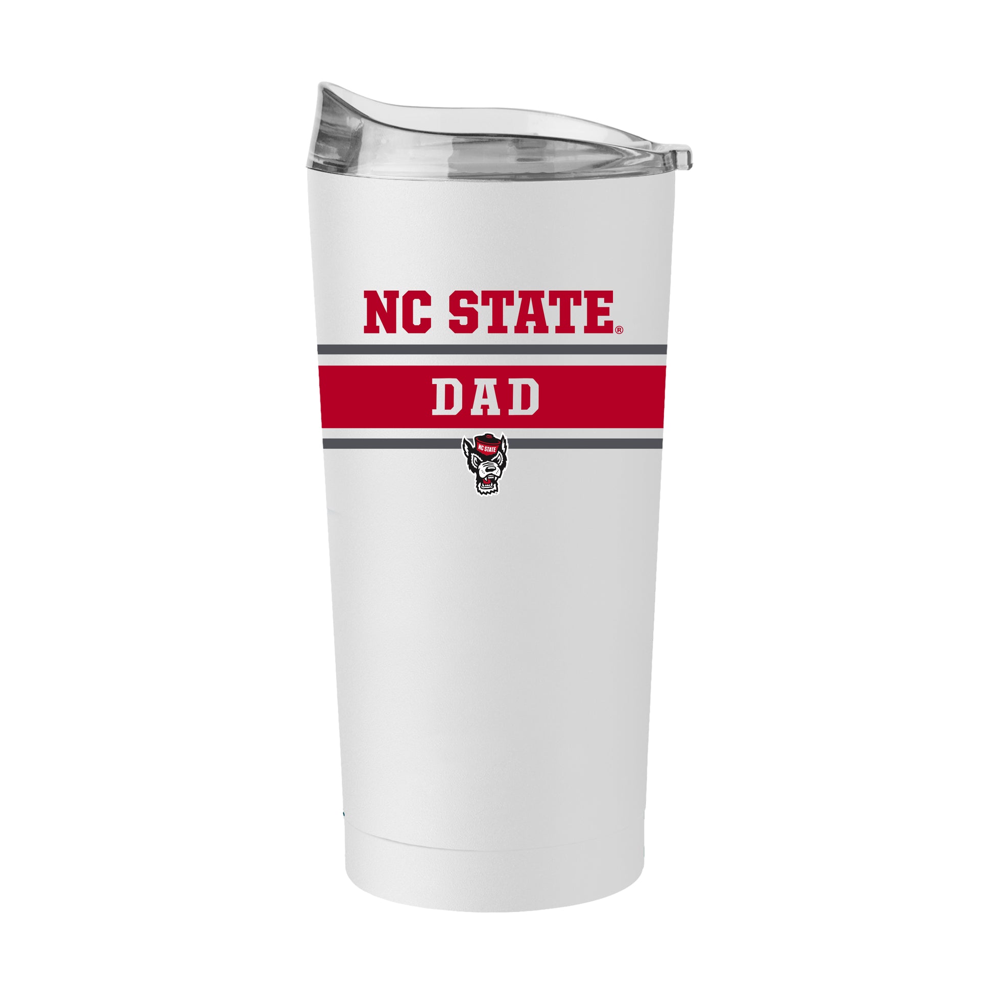NC State Dad White 20oz Powder Coat Tumbler