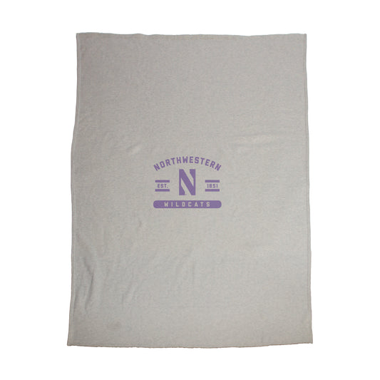 Northwestern Sublimated Sweatshirt Blanket