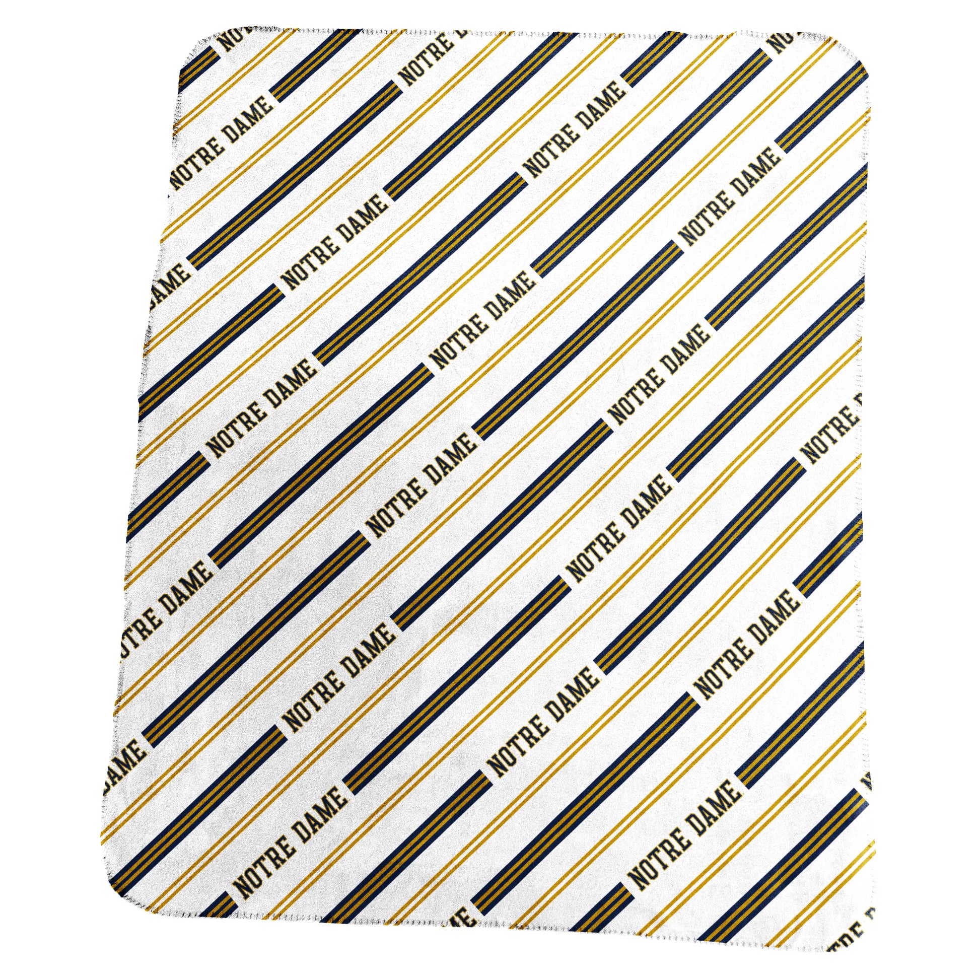 Notre Dame Classic Vertical Stripe Fleece Throw