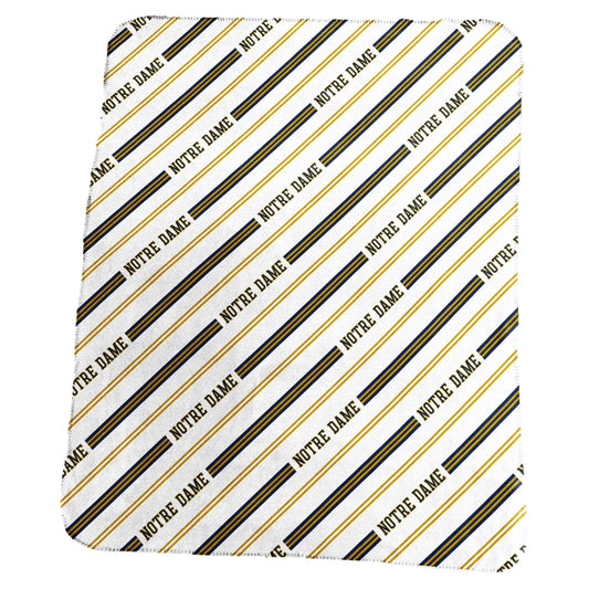 Notre Dame Classic Vertical Stripe Fleece Throw