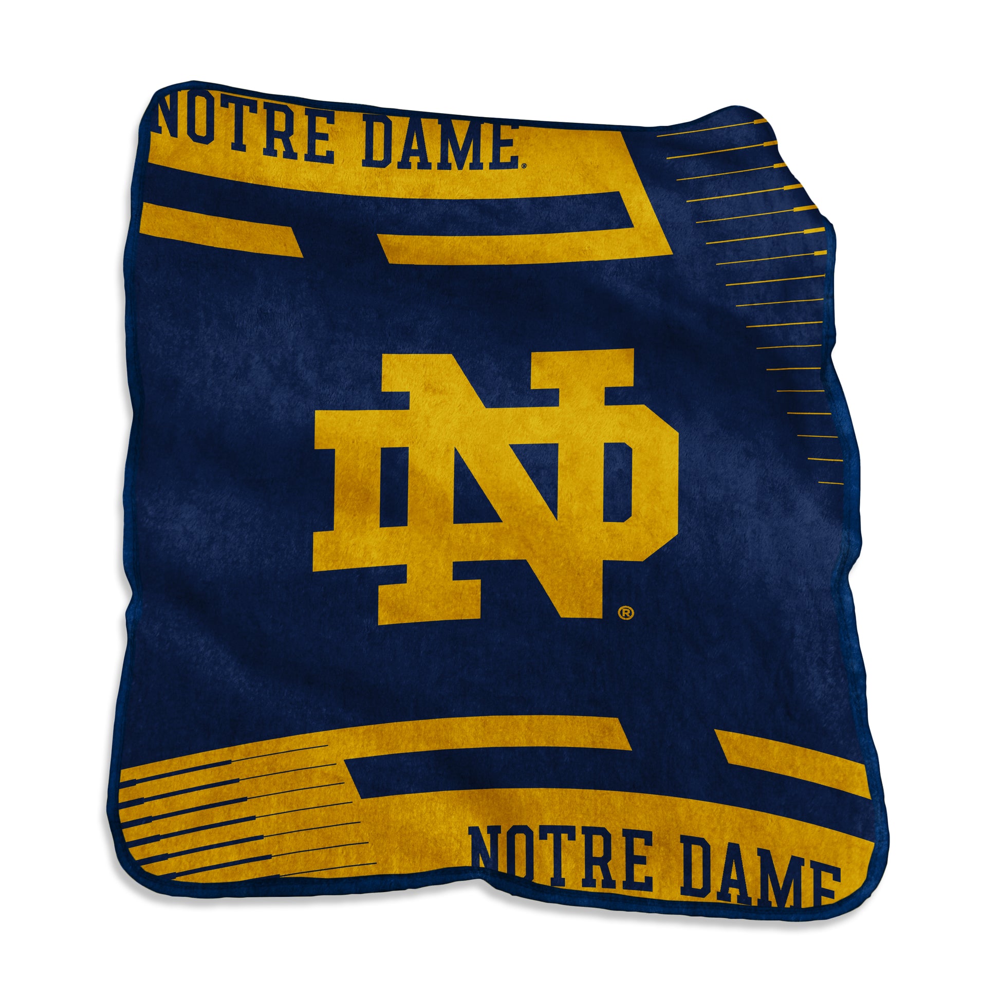 Notre Dame Raschel Double Stripe Throw