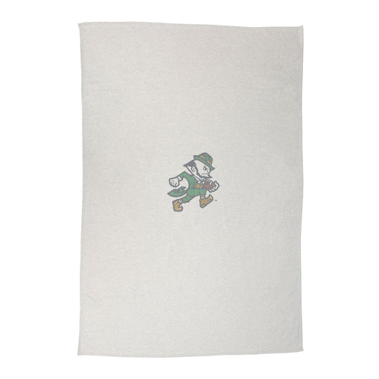 Notre Dame Sublimated Leprechaun Football Sweatshirt Blanket