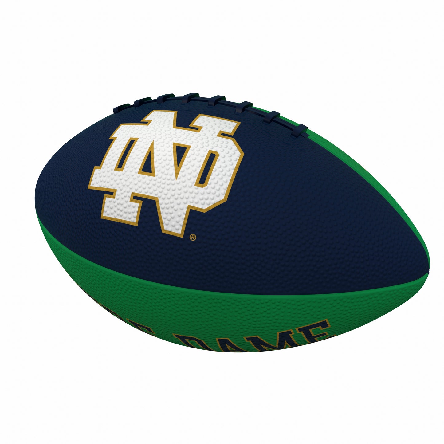 Notre Dame Pinwheel Logo Junior Size Rubber Football