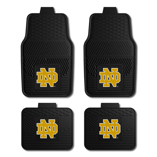 Notre Dame ND Interlocking 4-pc Vinyl Car Mat Set