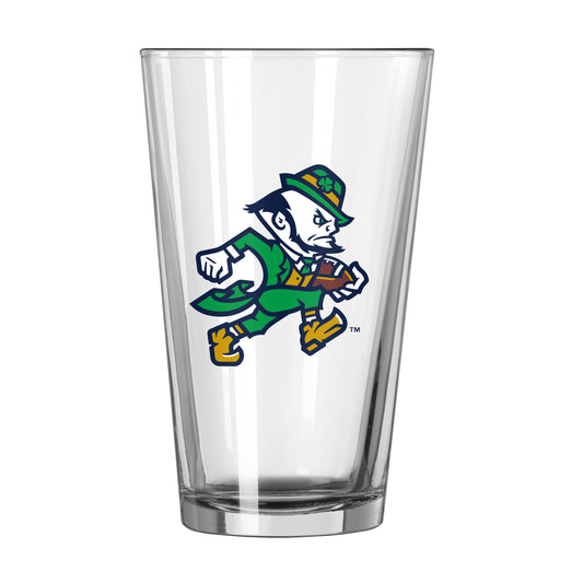 Notre Dame Leprechaun Football 16oz Pint Glass