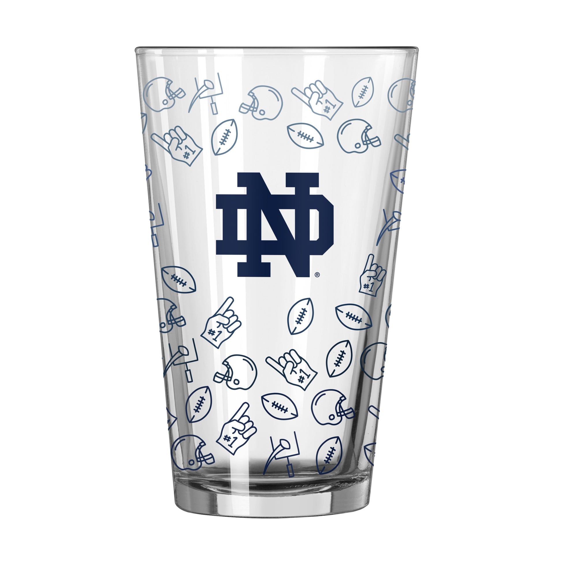Notre Dame 16oz Ombre Playmaker Pint Glass