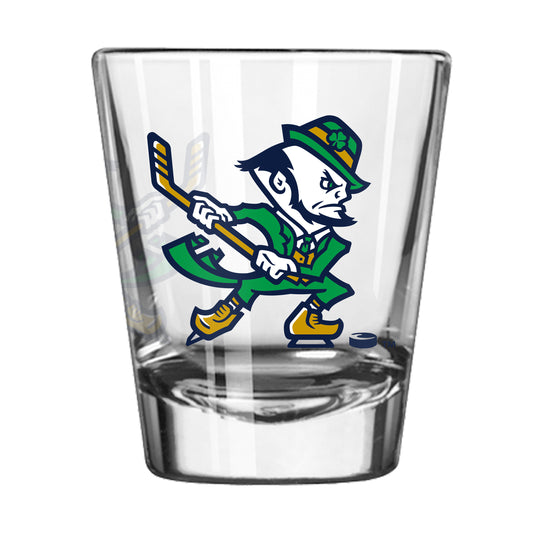 Notre Dame Leprechaun Hockey 2oz Shot Glass