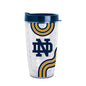 Notre Dame 16oz Waves Dbl Wall Clear Tumbler