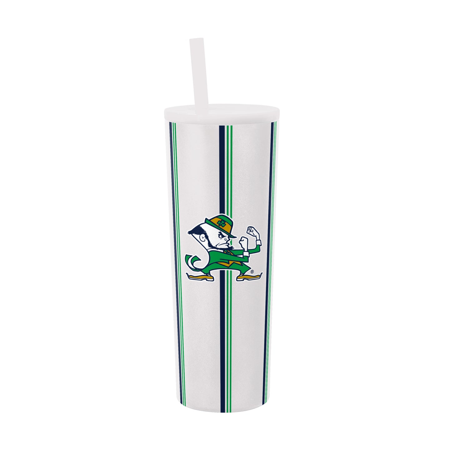 Notre Dame 30oz Thin Stripe SS Straw Tumbler