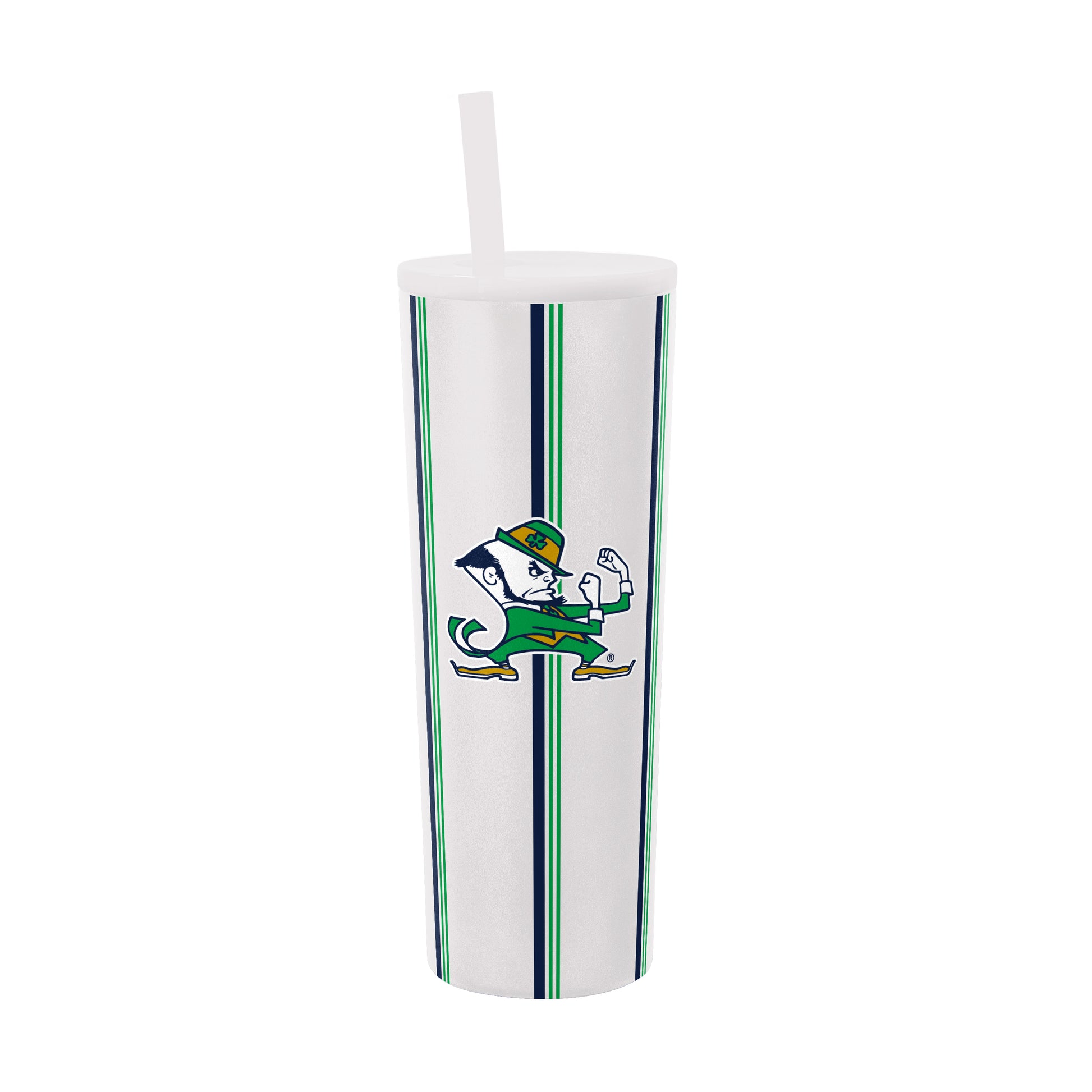 Notre Dame 30oz Thin Stripe SS Straw Tumbler