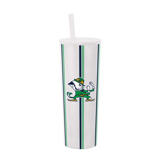 Notre Dame 30oz Thin Stripe SS Straw Tumbler