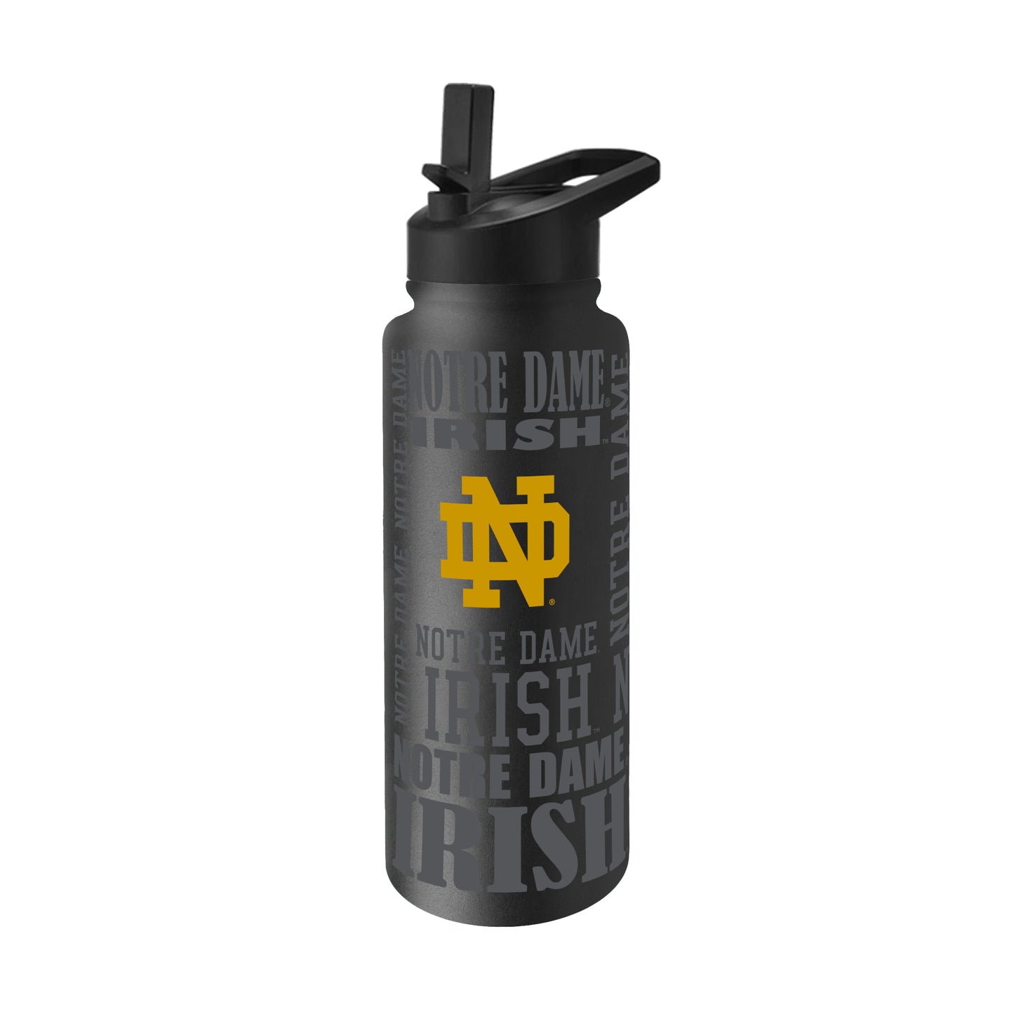 Notre Dame 34oz Black Replay Quencher Bottle
