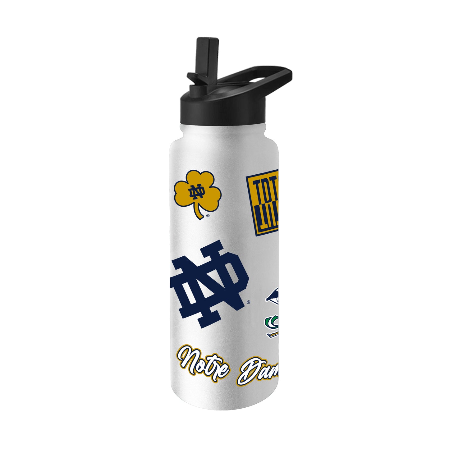Notre Dame 34oz White Dreamweave Quencher Bottle