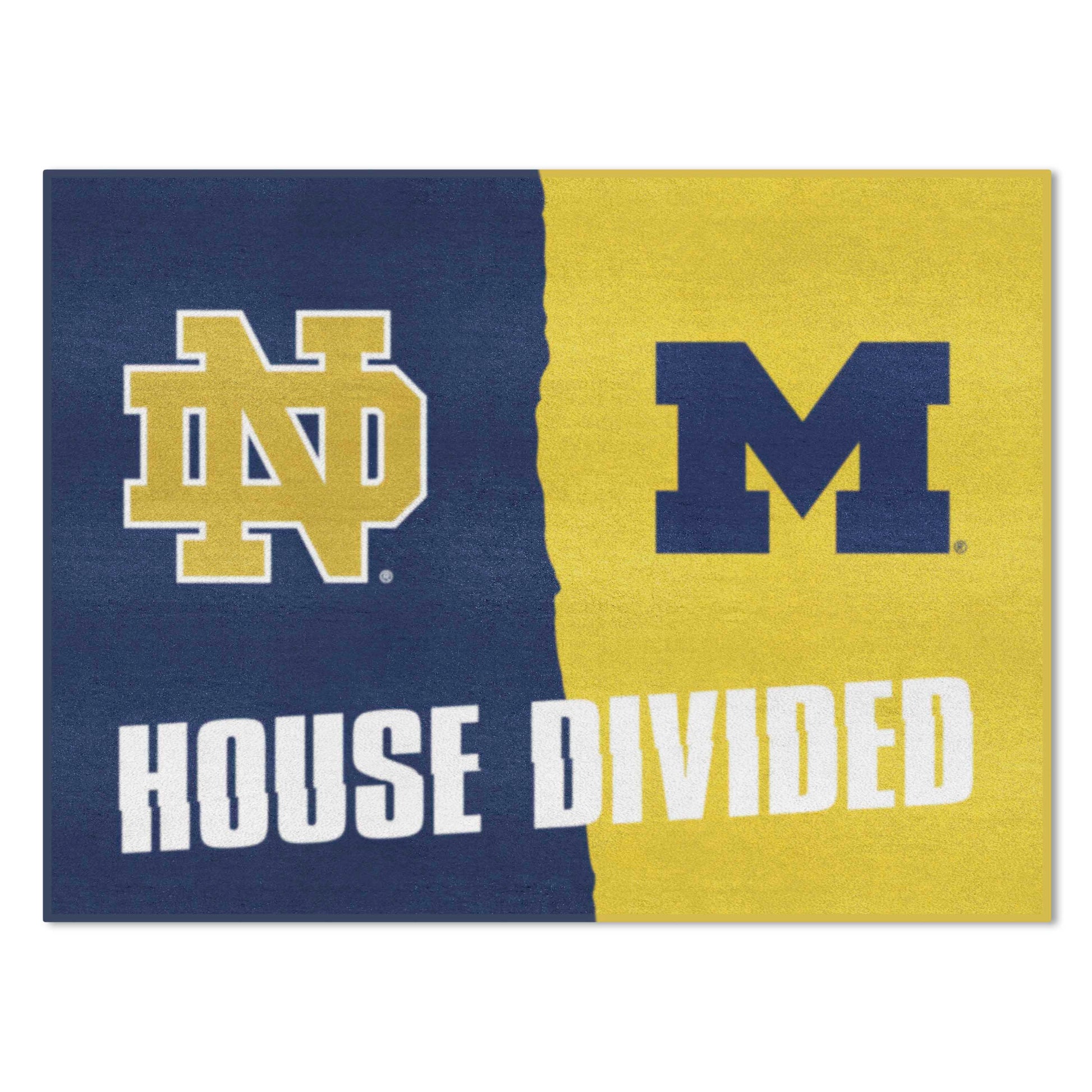 House Divided Mat - Notre Dame / Michigan