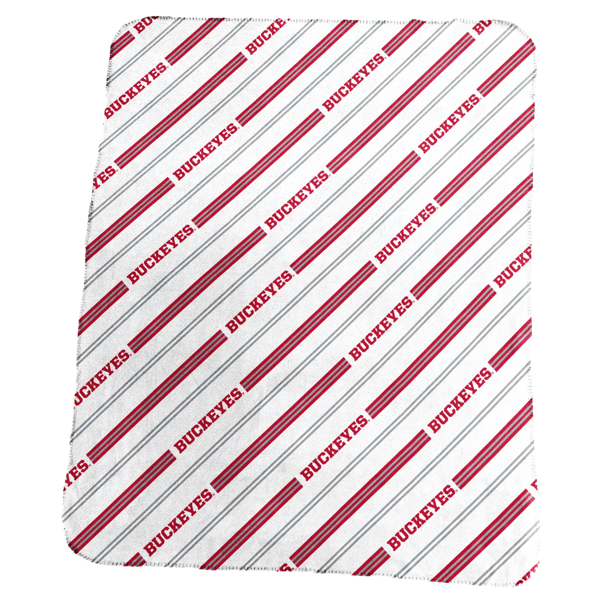 Ohio State Classic Vertical Stripe Fleece Throw