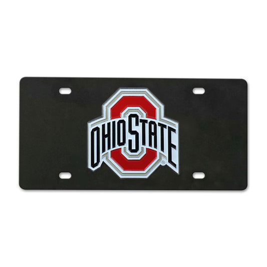 Ohio State University Black Diecast License Plate
