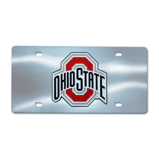 Ohio State University Chrome Diecast License Plate