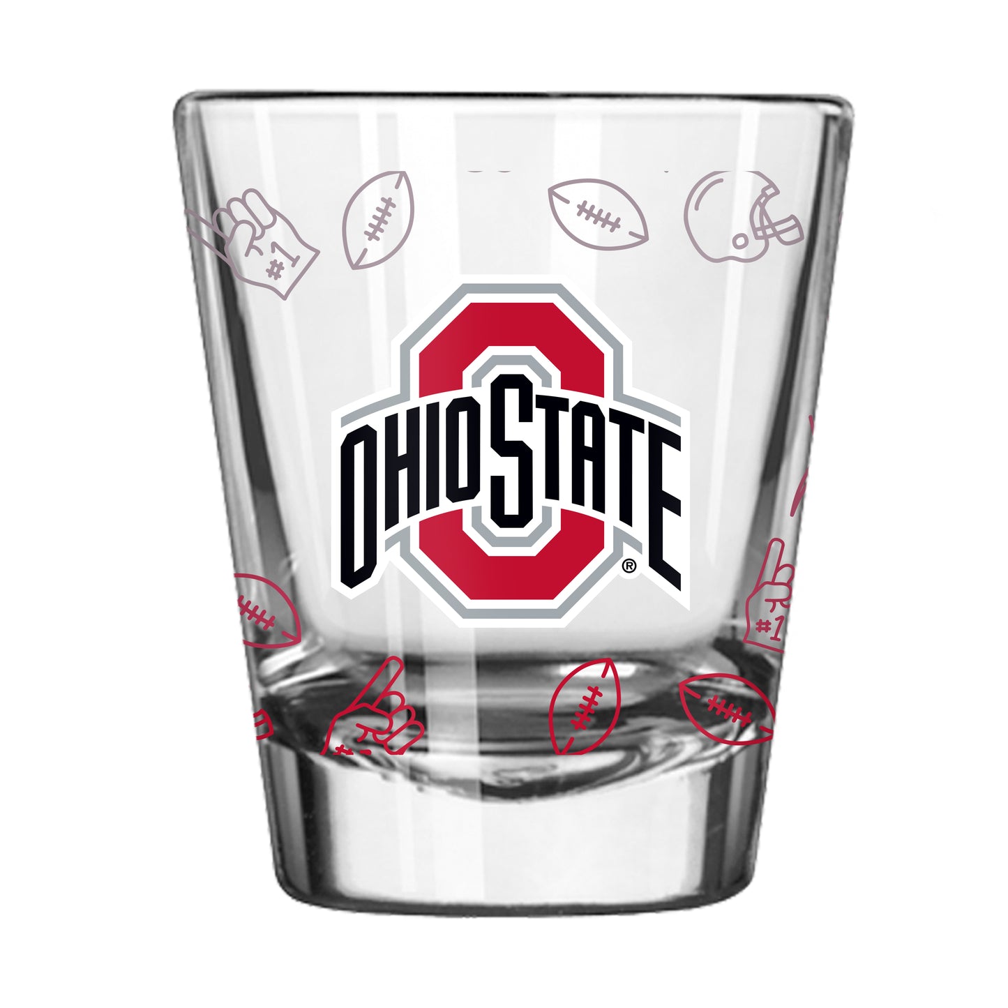 Ohio State 2oz Ombre Playmaker Shot Glass