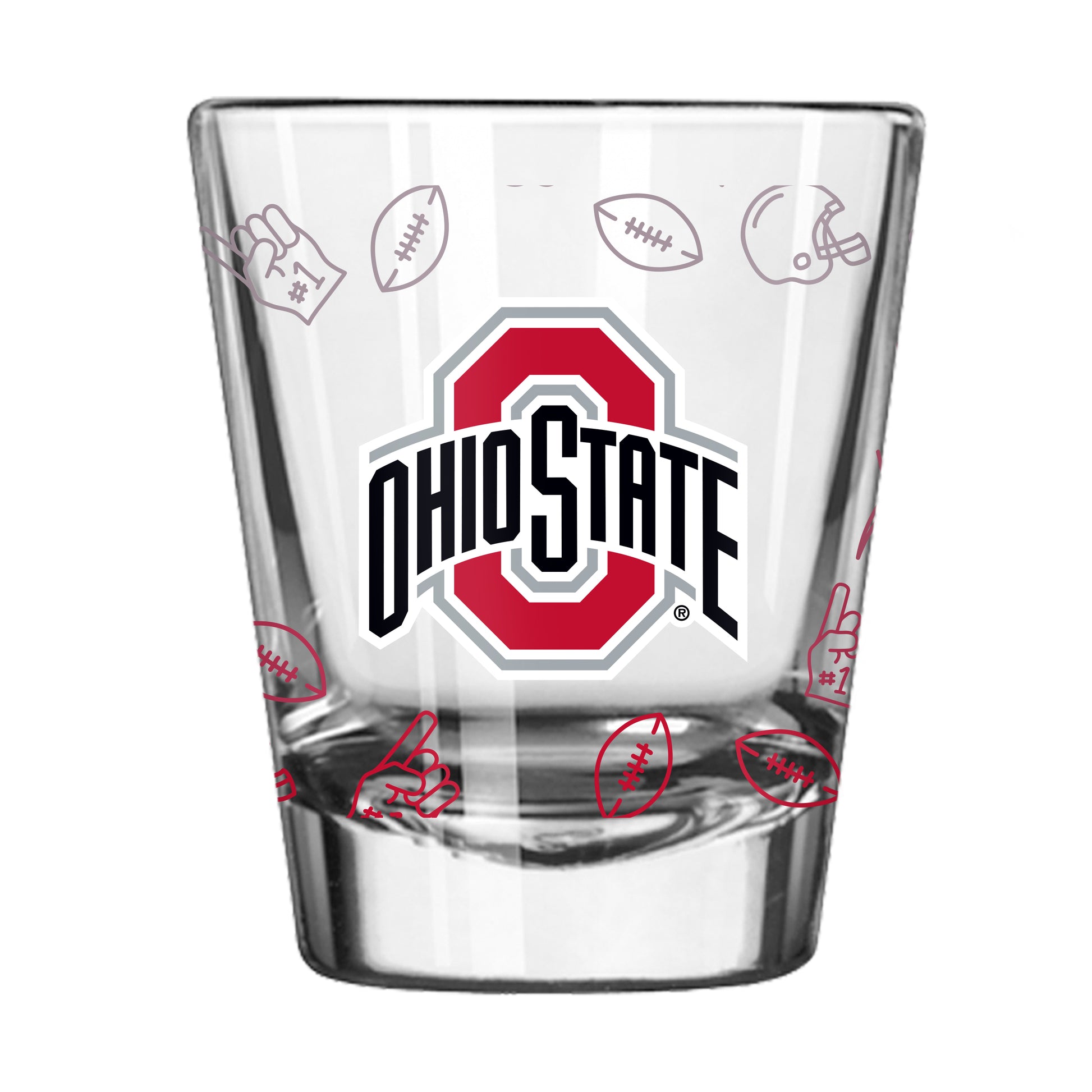 Ohio State 2oz Ombre Playmaker Shot Glass