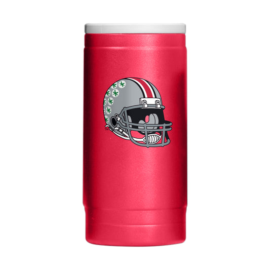 Ohio State 12oz Helmet Powdercoat SlimCan Coolie