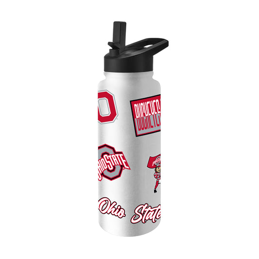 Ohio State 34oz White Dreamweave Quencher Bottle