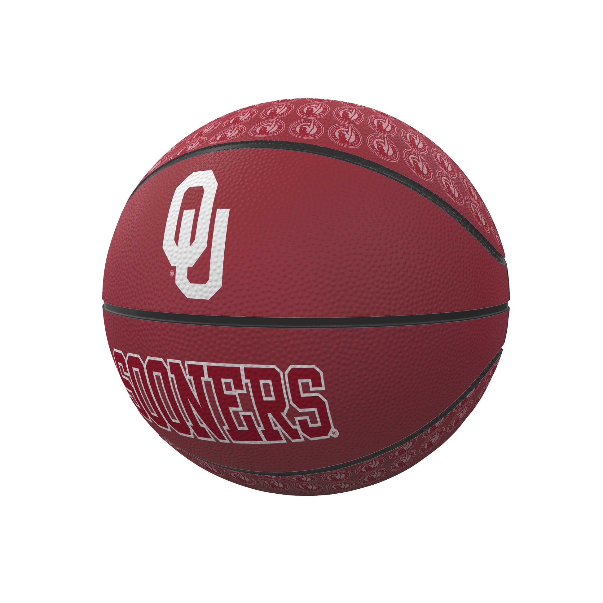 Oklahoma One Color Repeating Logo Mini-Size Rubber Basketball