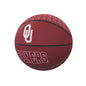 Oklahoma One Color Repeating Logo Mini-Size Rubber Basketball