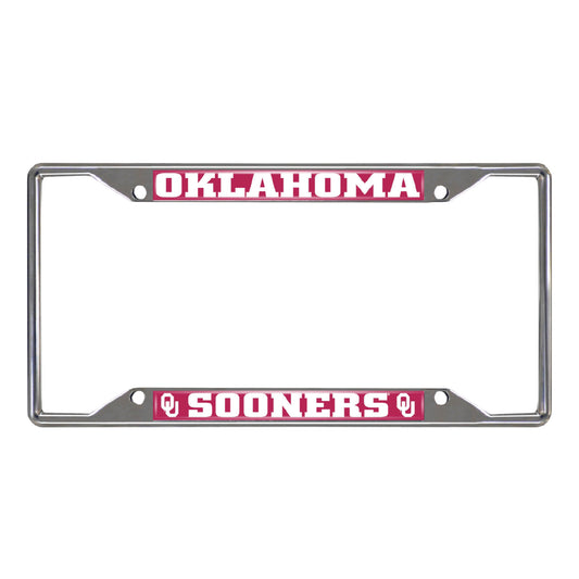 University of Oklahoma Chrome License Plate Frame