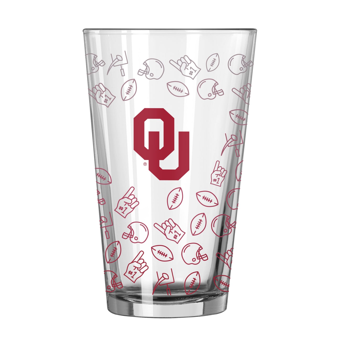 Oklahoma 16oz Ombre Playmaker Pint Glass