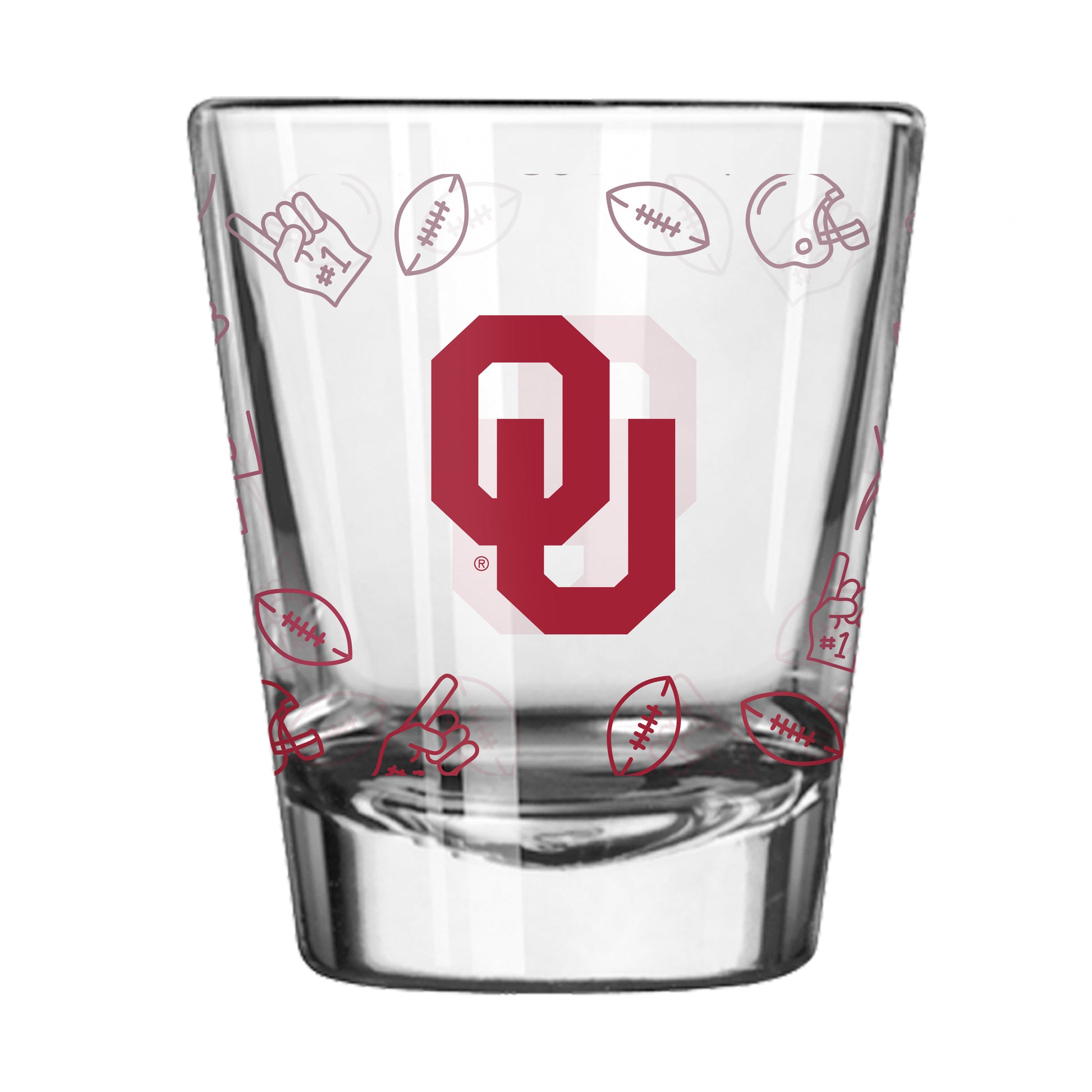 Oklahoma 2oz Ombre Playmaker Shot Glass