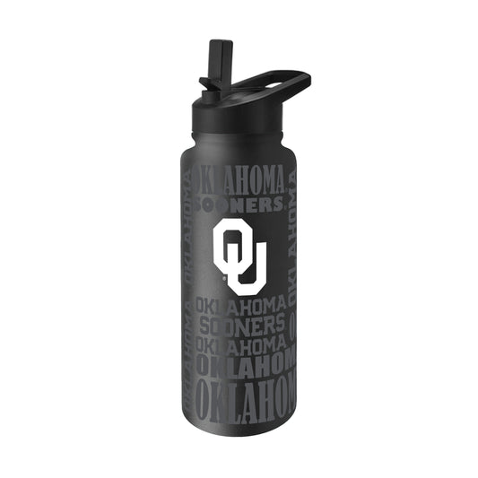 Oklahoma 34oz Black Replay Quencher Bottle