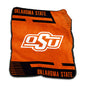 OK State Raschel Double Stripe Throw