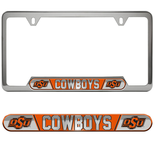 Oklahoma State University Embossed License Plate Frame