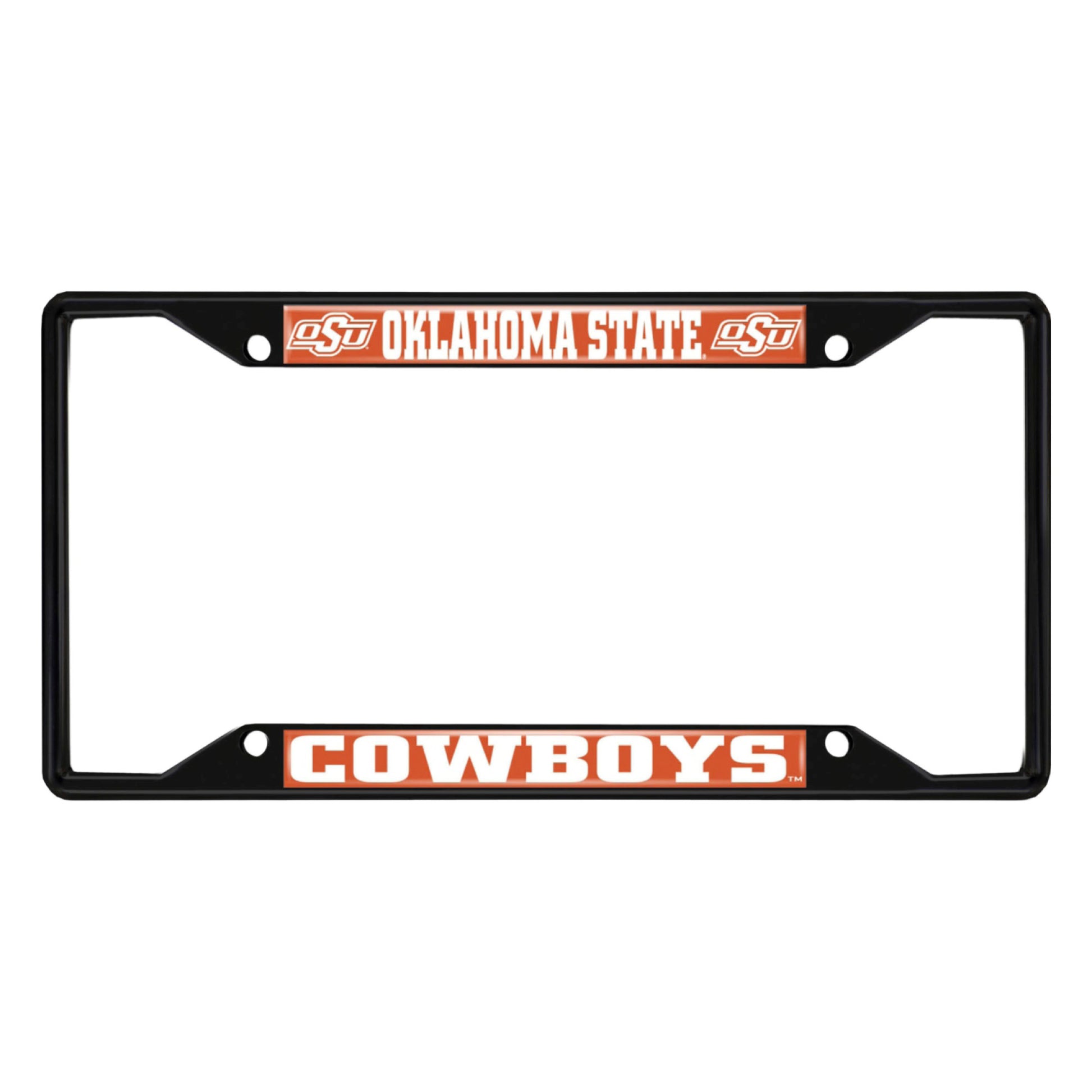 Oklahoma State University Black License Plate Frame
