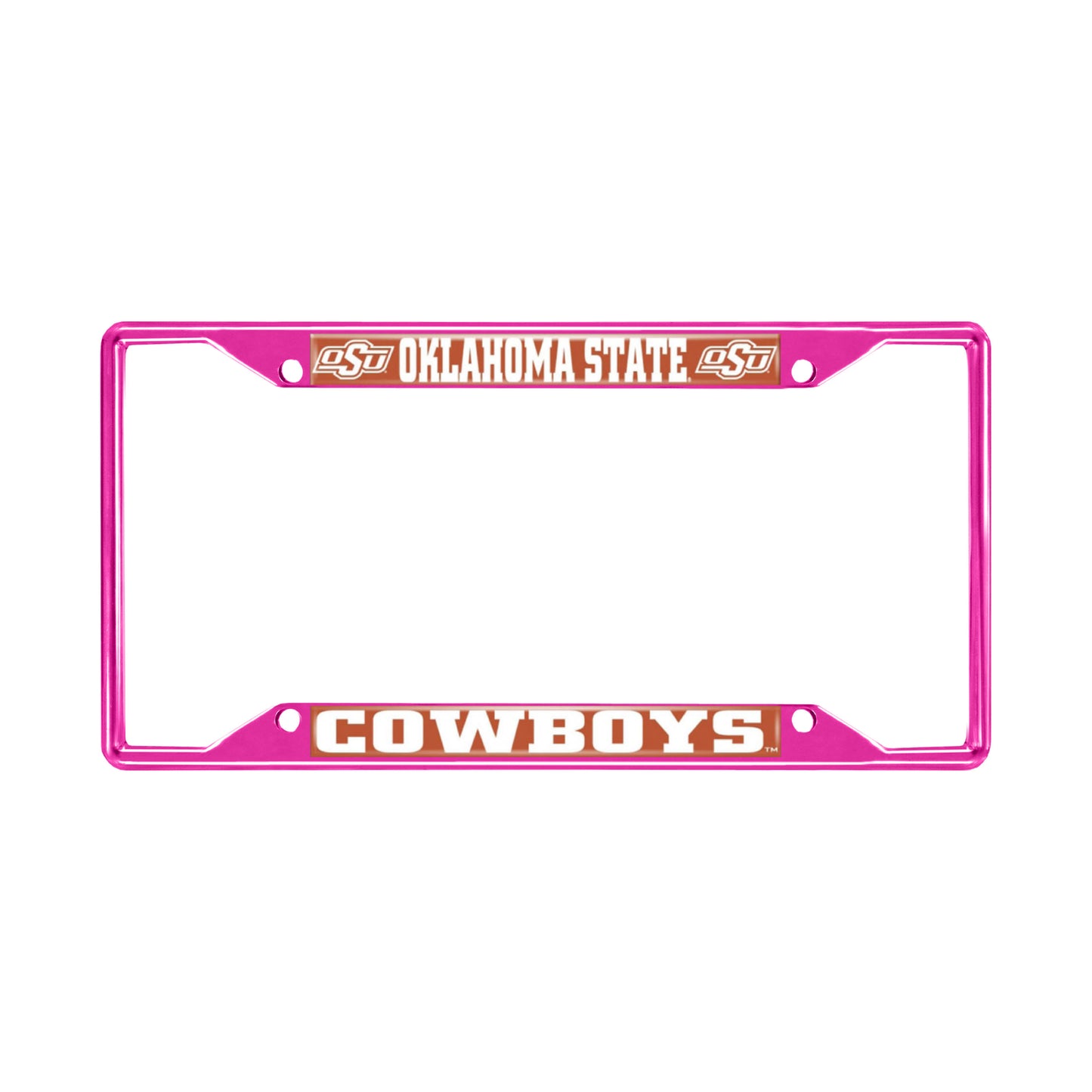 Oklahoma State-Pink License Plate Frame