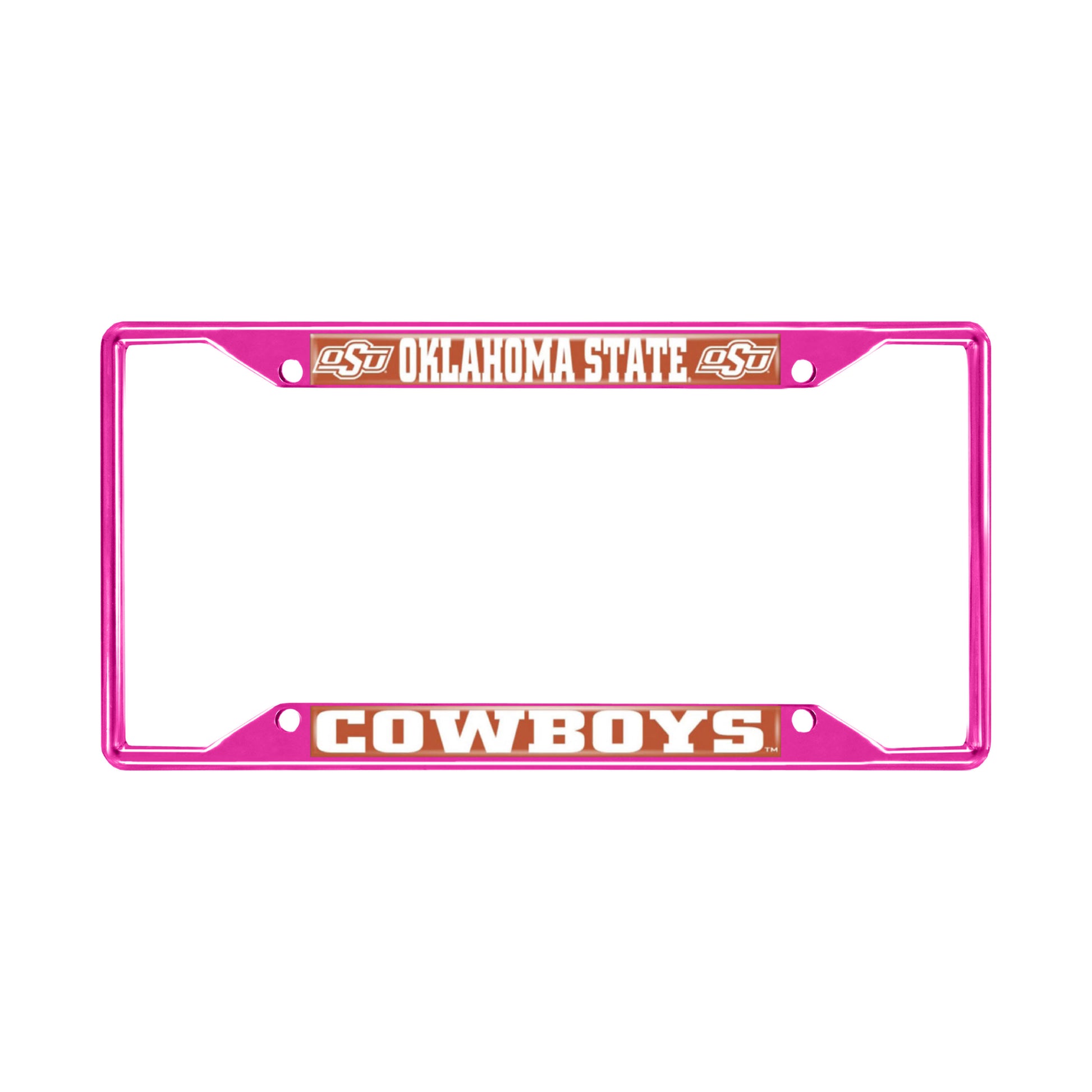 Oklahoma State-Pink License Plate Frame