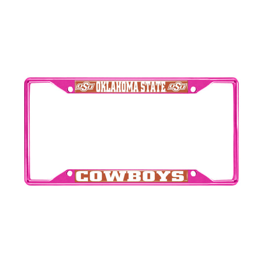 Oklahoma State-Pink License Plate Frame