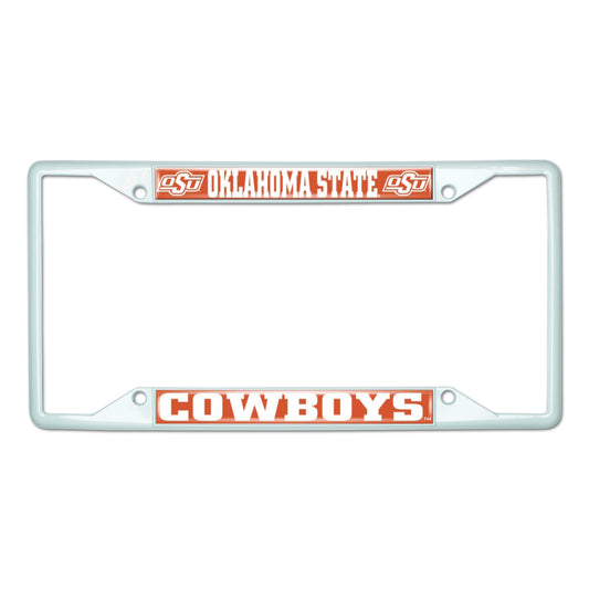 Oklahoma State-White License Plate Frame