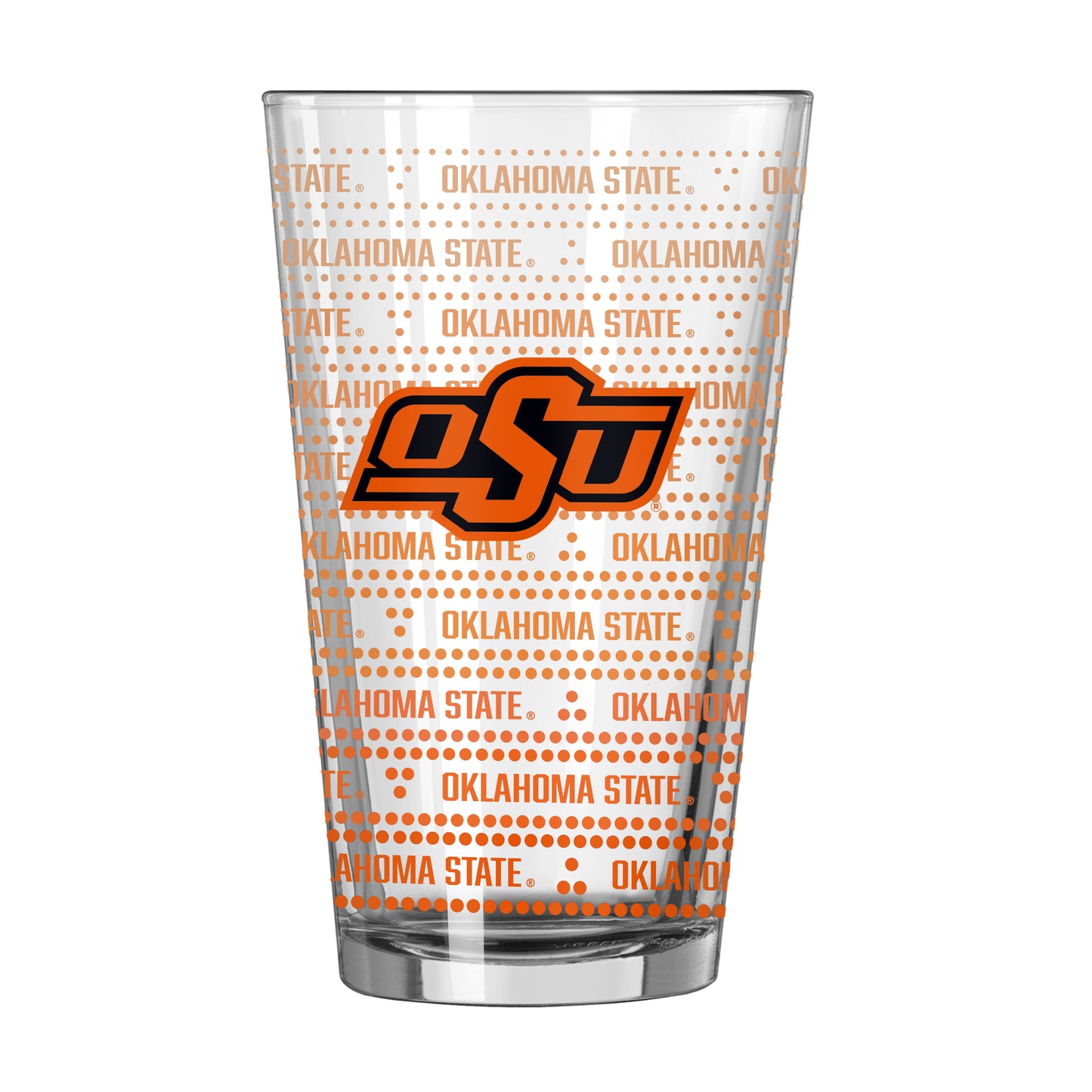 OK State 16oz Chant Fade Pint Glass