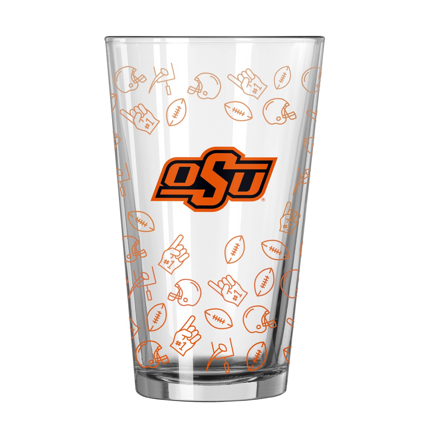 OK State 16oz Ombre Playmaker Pint Glass