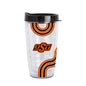 OK State 16oz Waves Dbl Wall Clear Tumbler