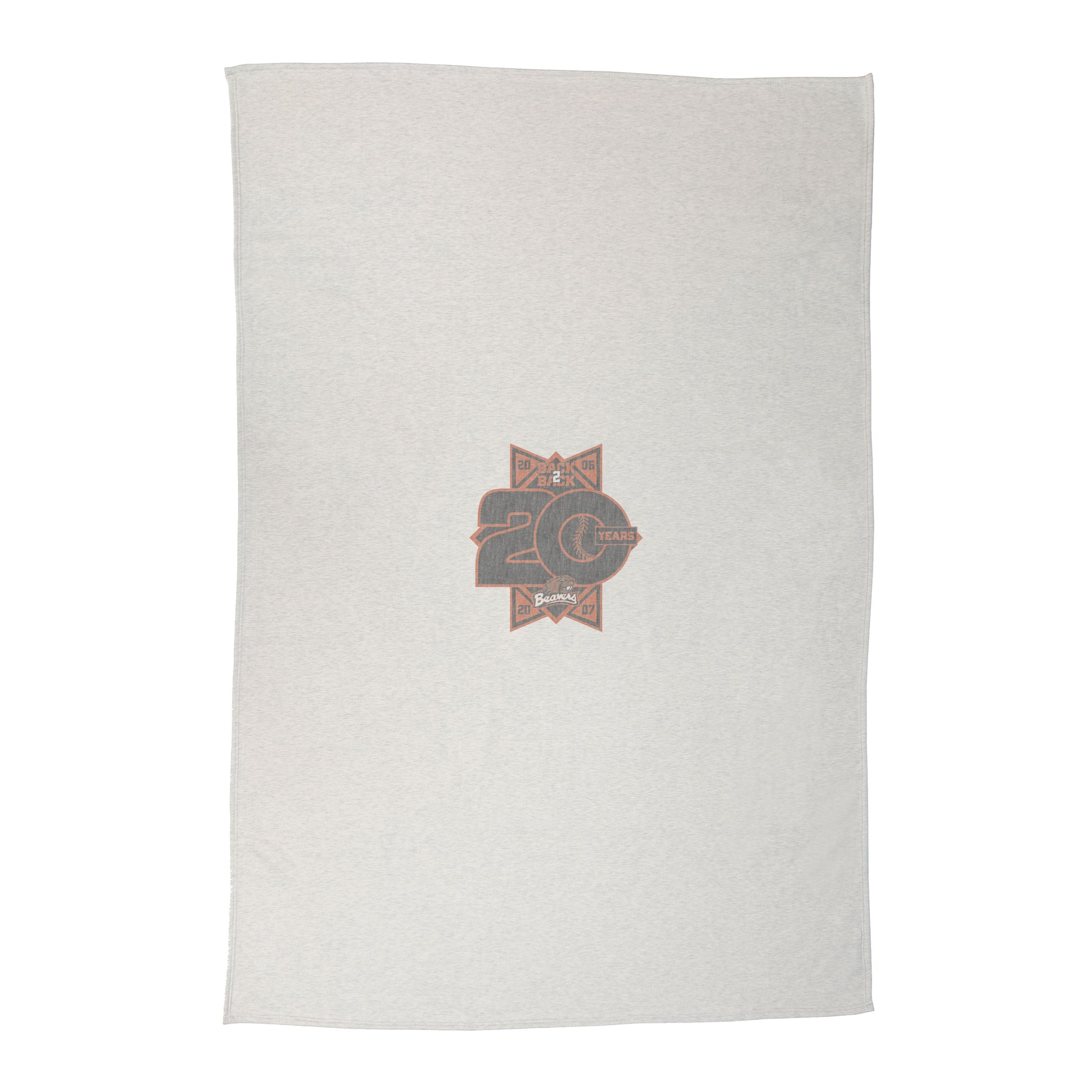 Oregon State 20th Baseball Anniversary Sublimated Sweatshirt Blanket