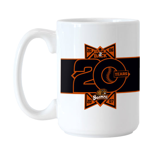 Oregon State 20th Anniversary Baseball 15oz Sublimated Mug