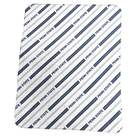 Penn State Classic Vertical Stripe Fleece Throw