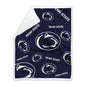 Penn State 50x60 Repeating Plush Sherpa Throw