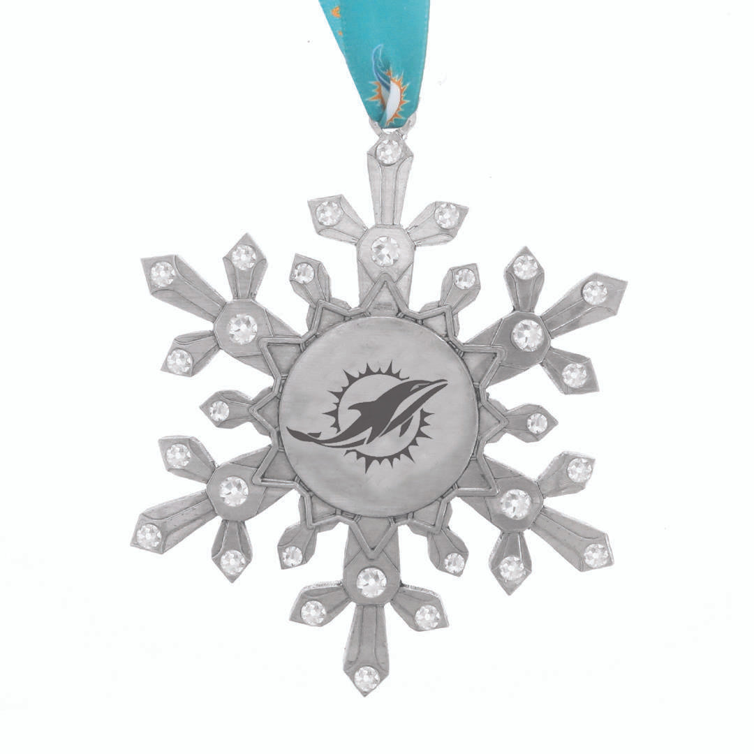 NFL Miami Dolphins Snowflake Collectible Ornament